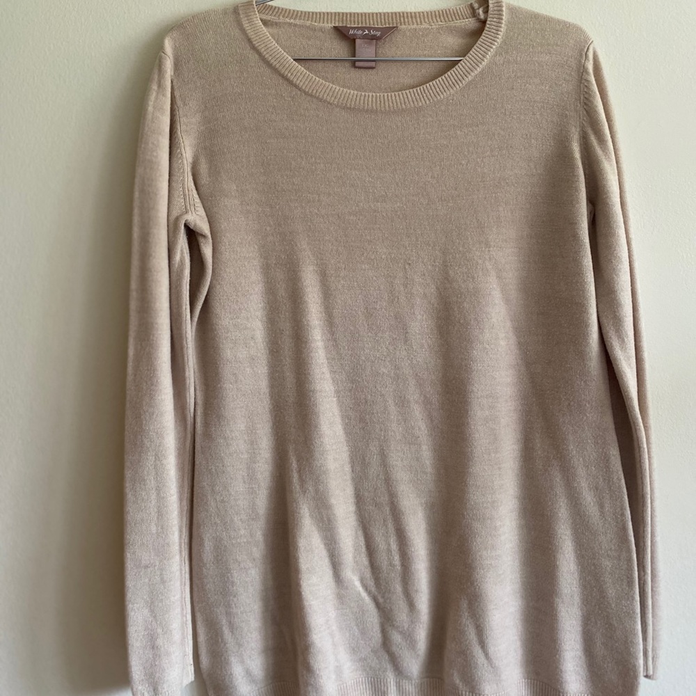 Cream white stag Sweater